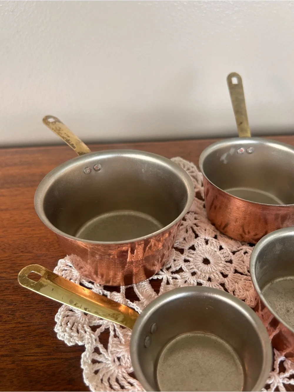 Vintage Copper Brass Measuring Cups Set of 4 Benjamin&Medwin Douro Made in Spain